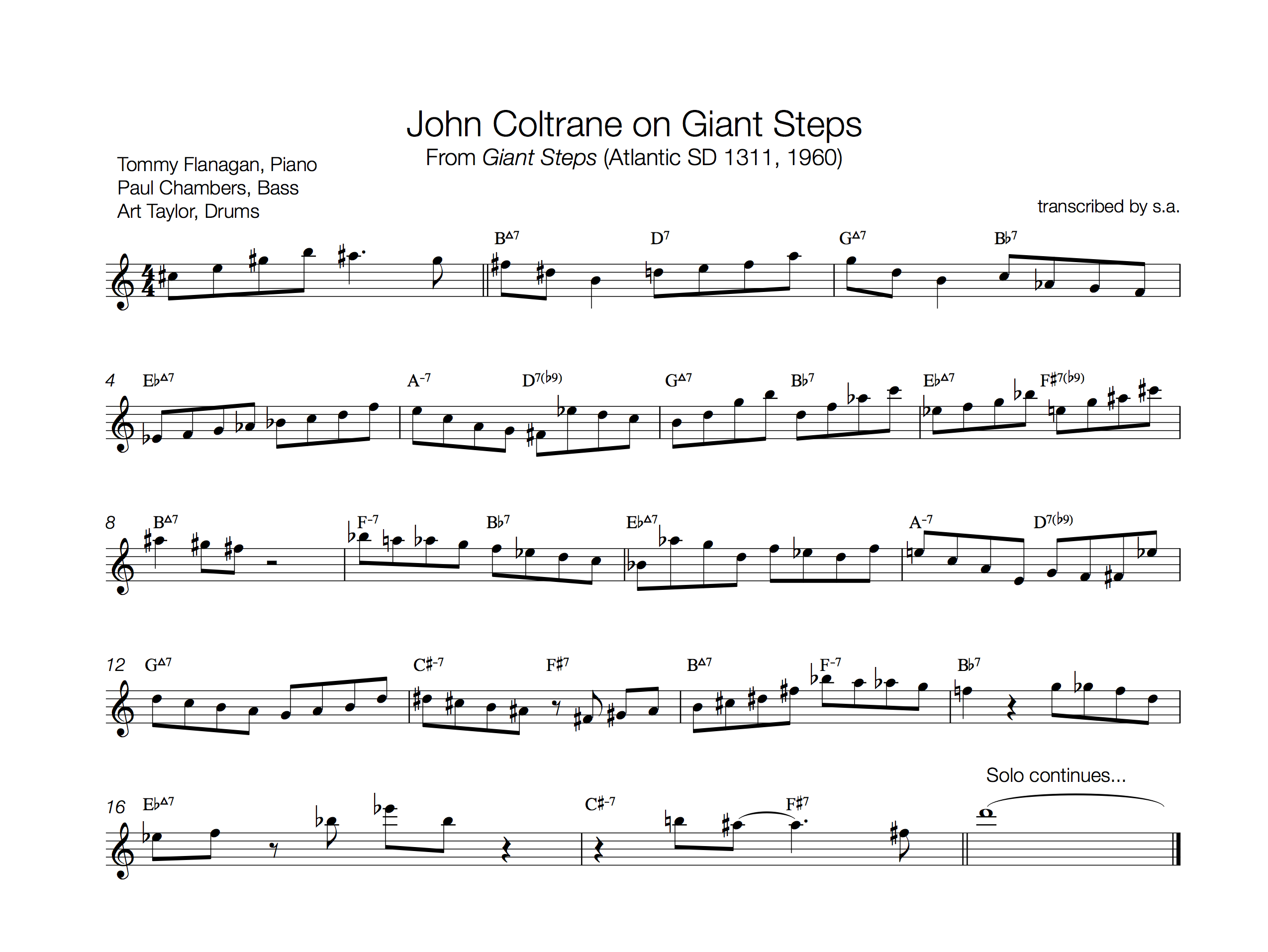 John Coltrane on Giant Steps pt1