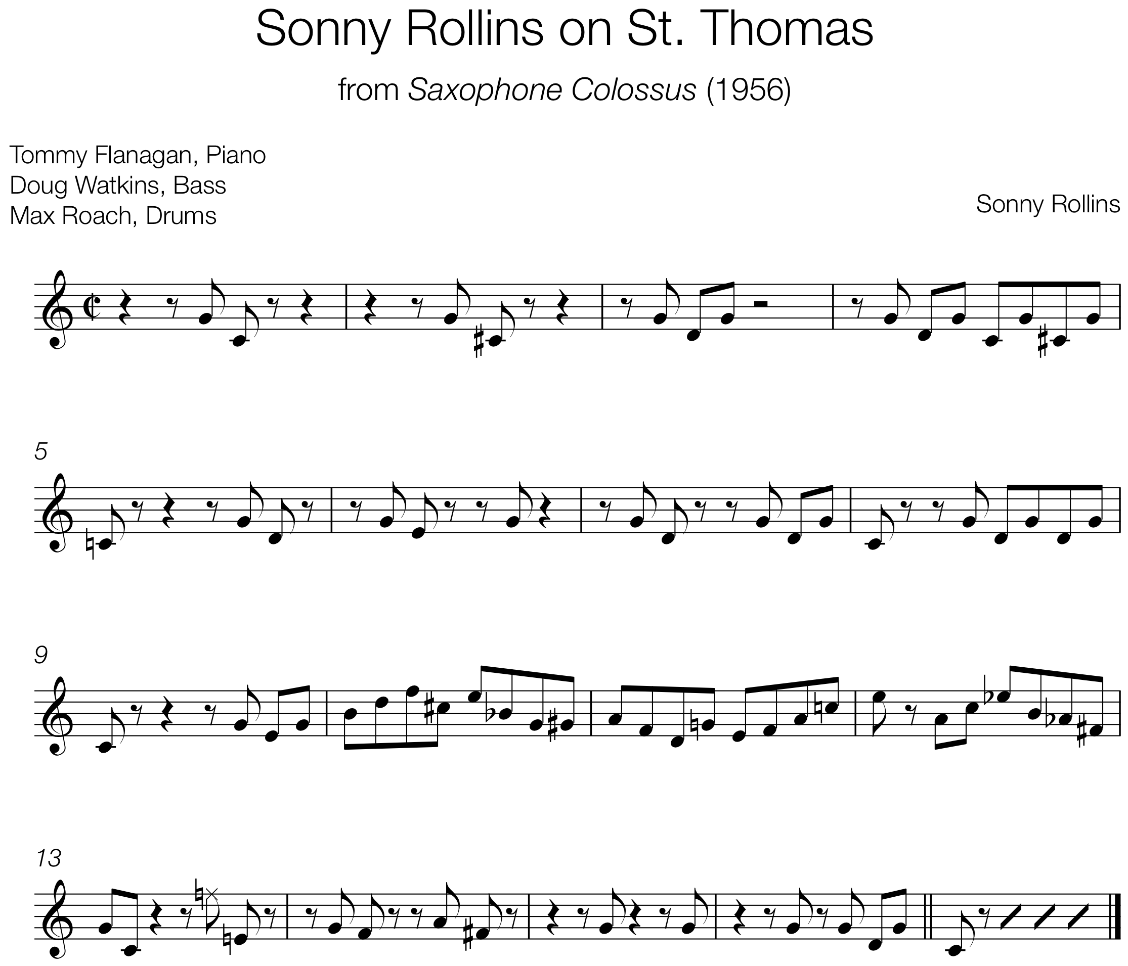 Sonny Rollins on St Thomas