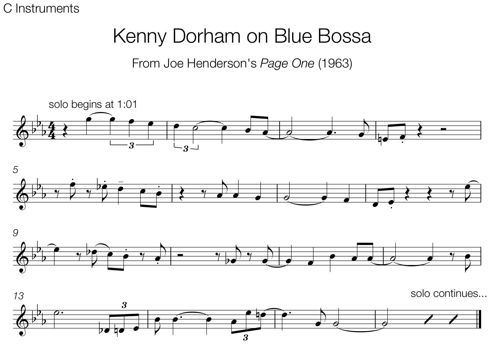 Blue Bossa Pdf